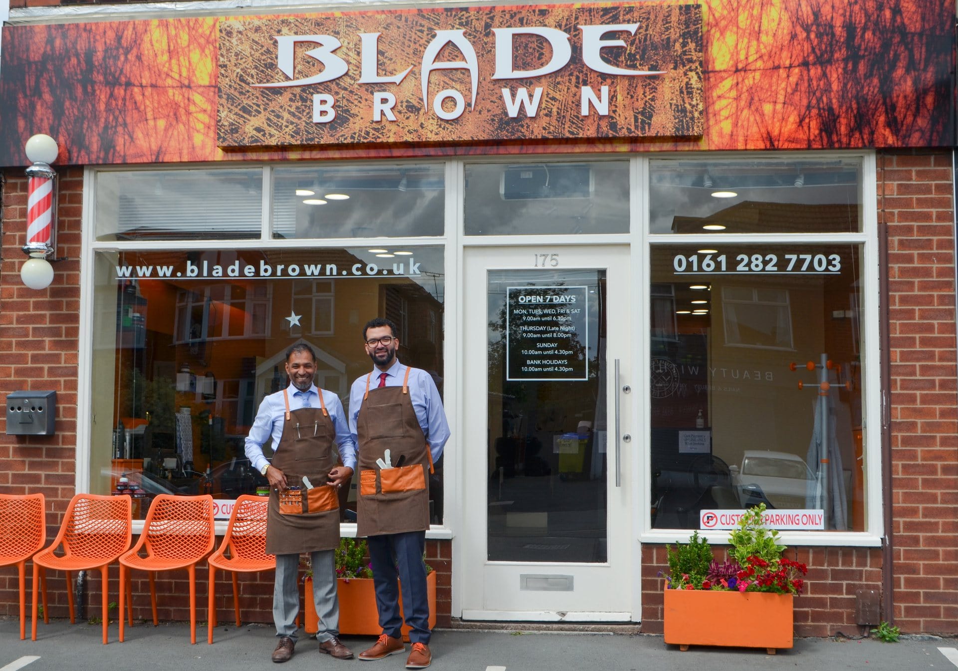 Blade Brown barbershop exterior